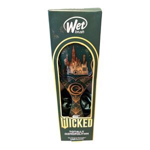 Wet Brush WICKED "Totally Ozmopolitan" Detangler Brush and Scrunchie Green New
